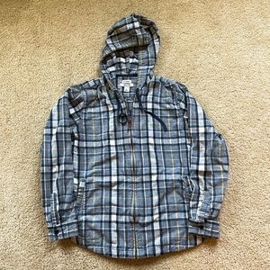 L.L Bean Womens Relaxed Fit Zip-up Flannel